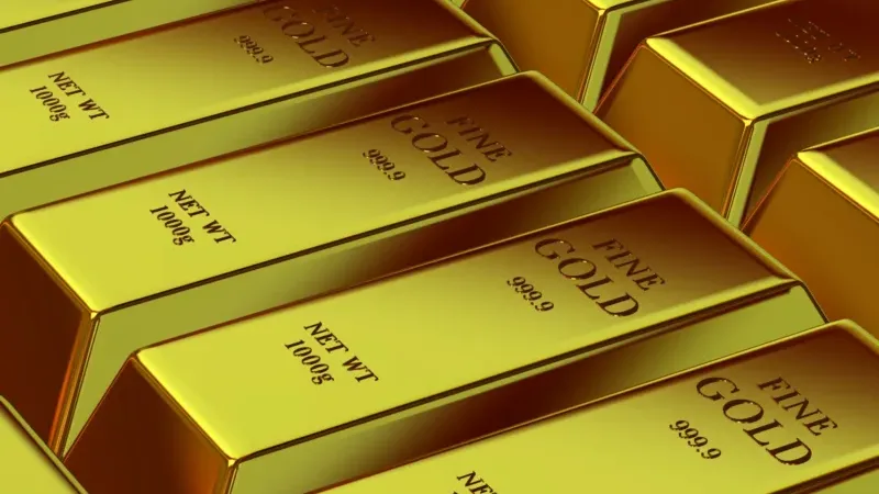 Shiny-gold-bars-stacked-neatly-symbolizing-wealth-investment-and-financial-security